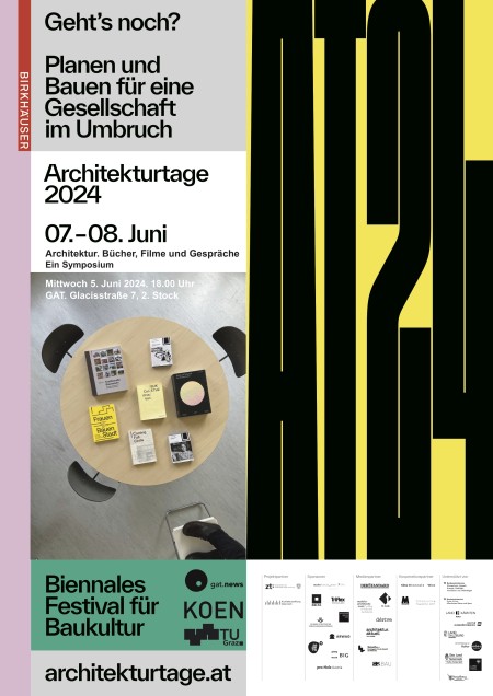 Plakat Architektur.Bücher.Filme.Gespräche 2024