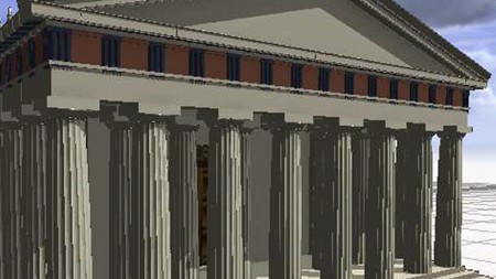 Parthenon, Athen, Visualisierung mittels Computer Generated Architecture (CGA)