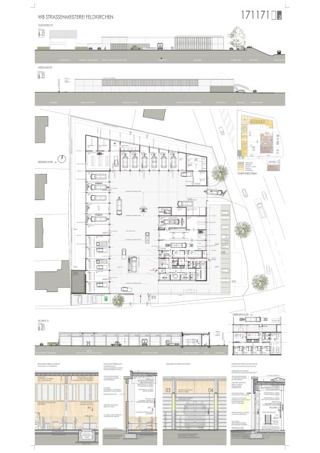 Plan 02, Wettbewerb Straßenmeisterei Feldkirchen, Rang 1, ARGE Andexer Timmerer Architekten