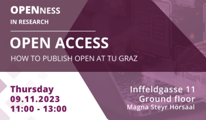 Plakat Open Access Veranstaltung TU Graz