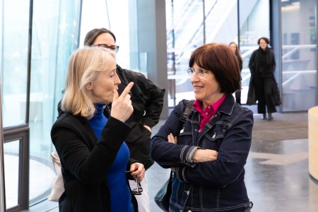 HDA-Graz Geschäftsführerin Beate Engelhorn, GAT-Autorin Elisabeth Kabelis-Lechner, StadtDialog #7, 4.4.2024