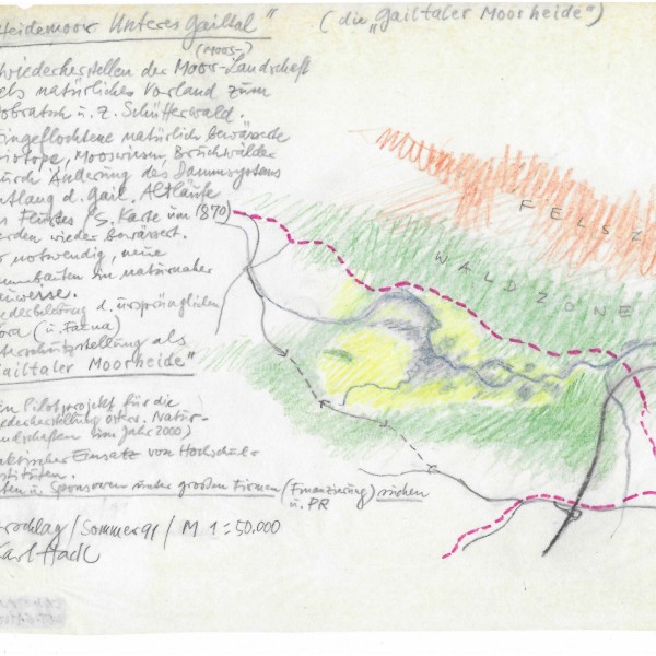 Skizze Heidemoor Unteres Gailtal aus dem Nachlass Karl Hack 1991