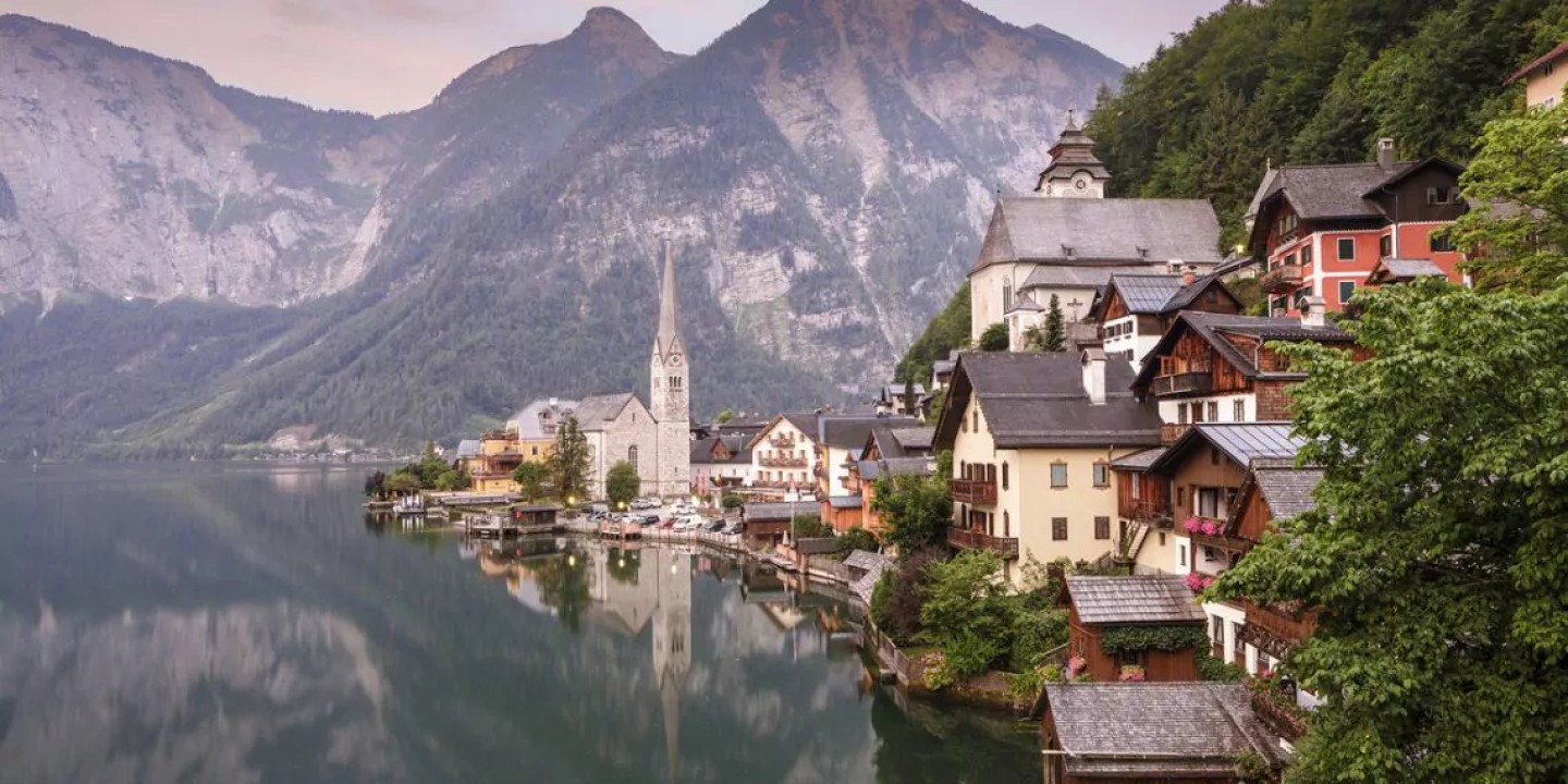 Stadtansicht Hallstatt, Österreich